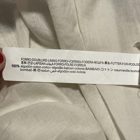 Zara Dress Womens Small Ivory Boho Crochet Halter Maxi Paisley Floral Summer NWT - Picture 12 of 16